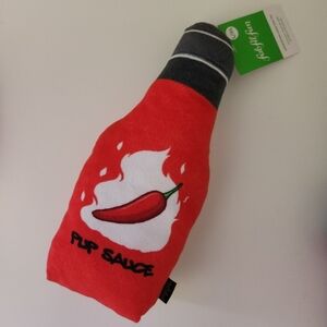 FabFitFun Pup Sauce Plush Dog Toy | Squeaky L/XL Gift NWT
